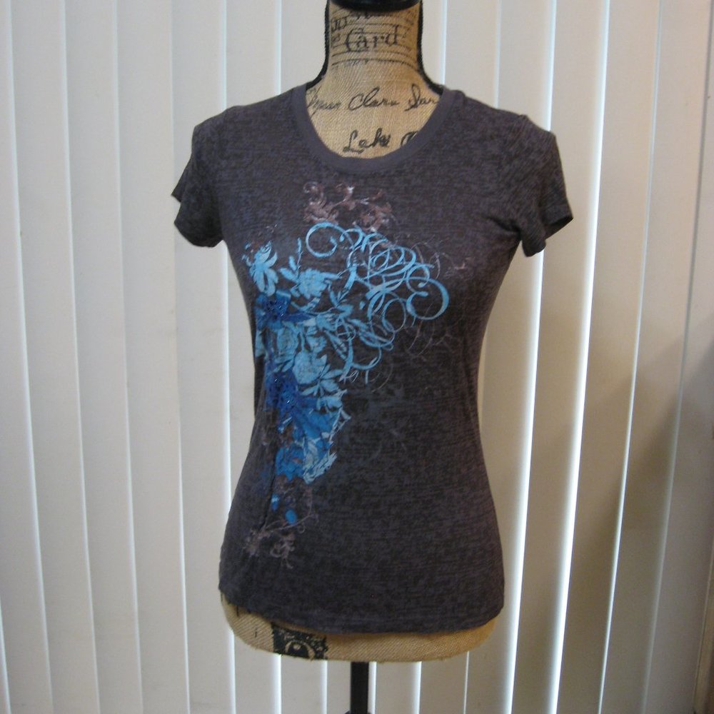 NWOT Express gray graphic tee t shirt top XS extra small